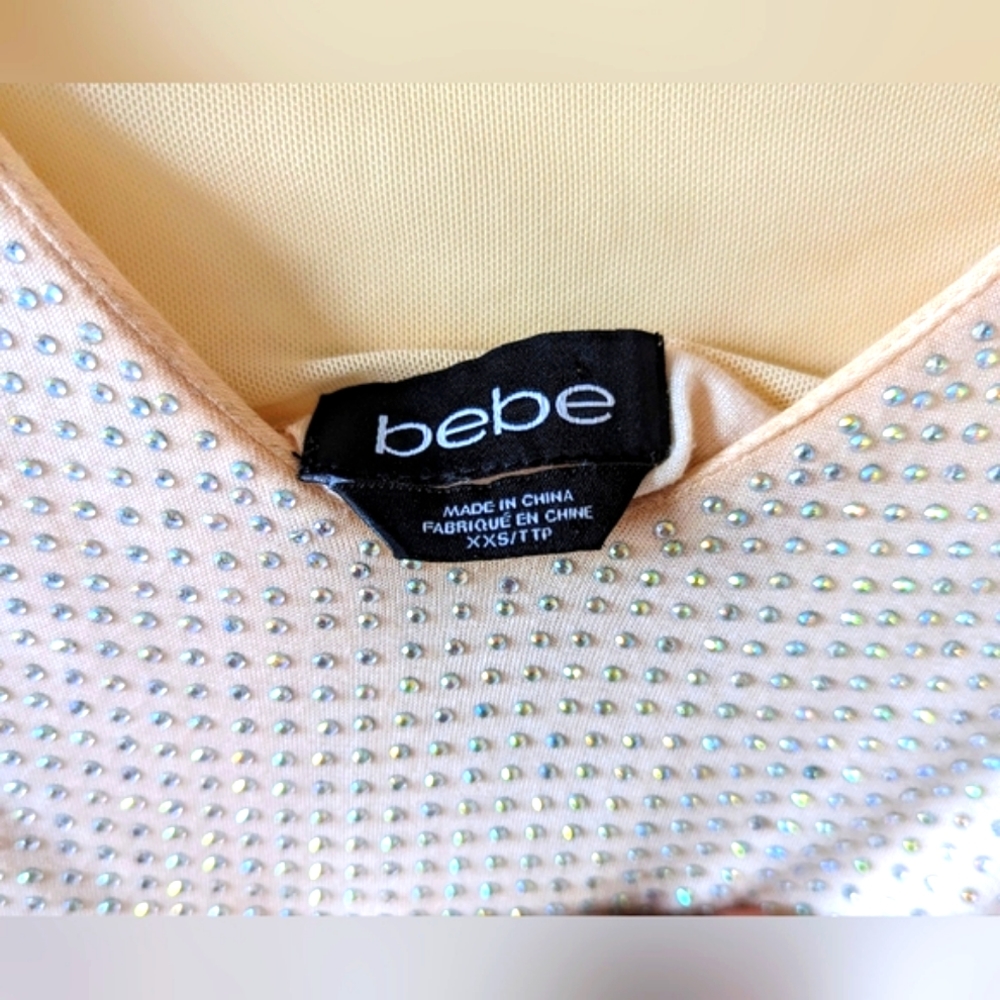 Bebe Rhinestone Studded Mini Dress - Picture 4 of 6